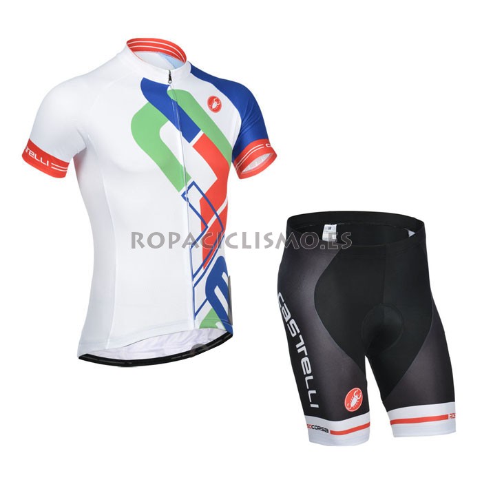 2014 Maillot Castelli Mangas Cortas Blanco